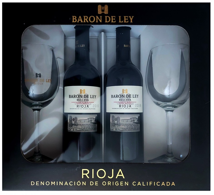 Nr. 42 Kist: 2 x 75cl Baron De Ley Reserva Tinto - Rioja + 2 Glazen