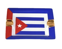 Asbak Sigaar Keramiek Cuba Vlag 2 Leggers